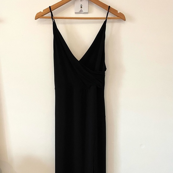 Black Maxi Prom Dress! (with slit) - Picture 1 of 6
